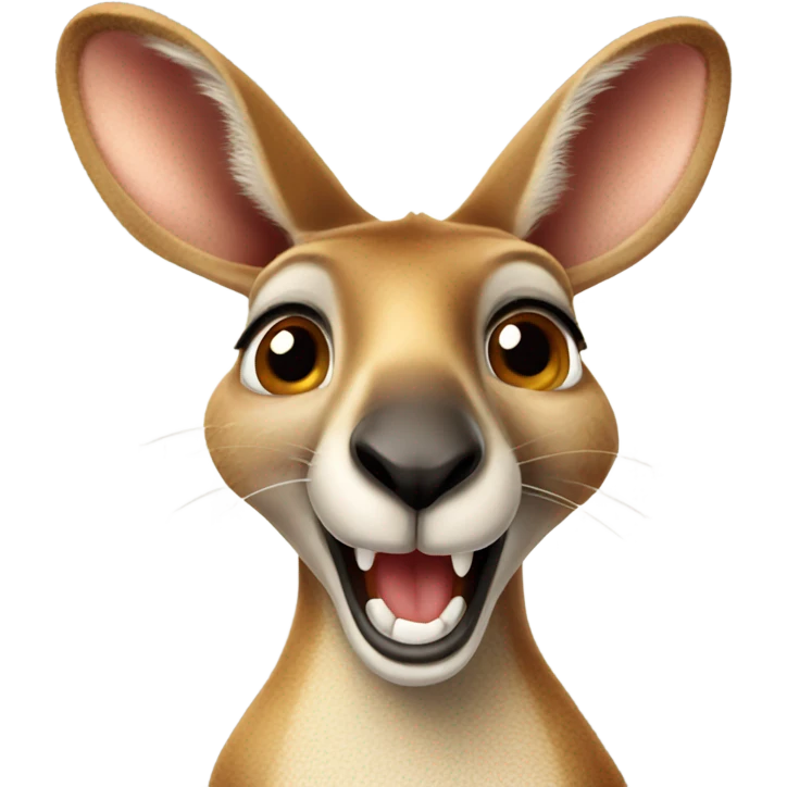 Kangaroo smirking emoji