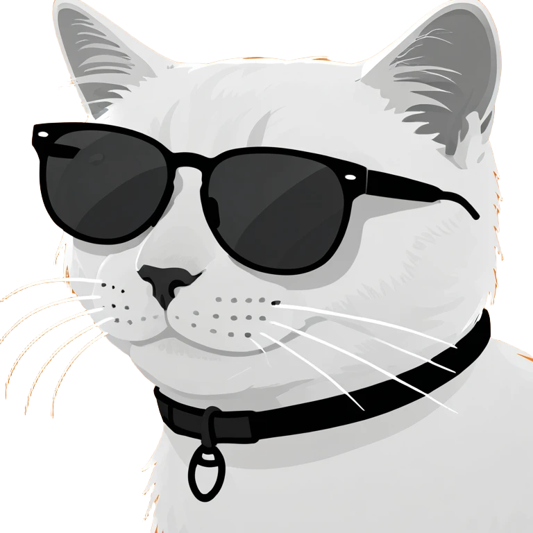 Cat with sunglasses emoji