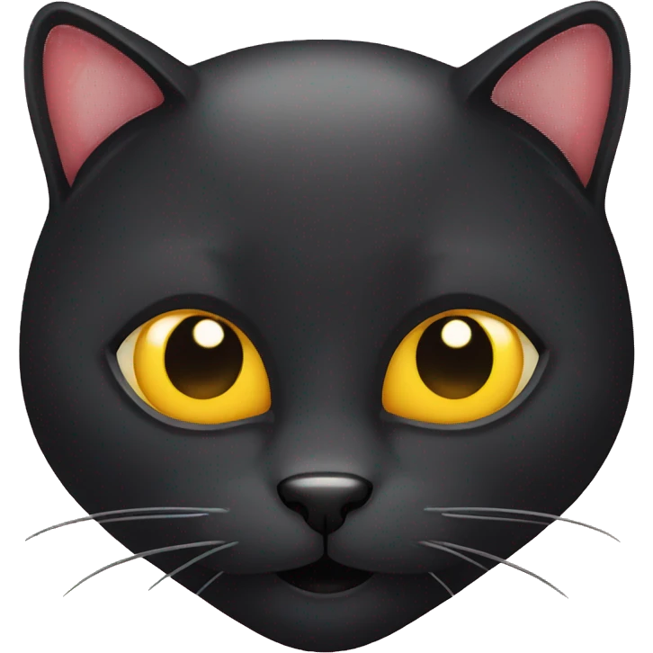 Black cat with heart emoji