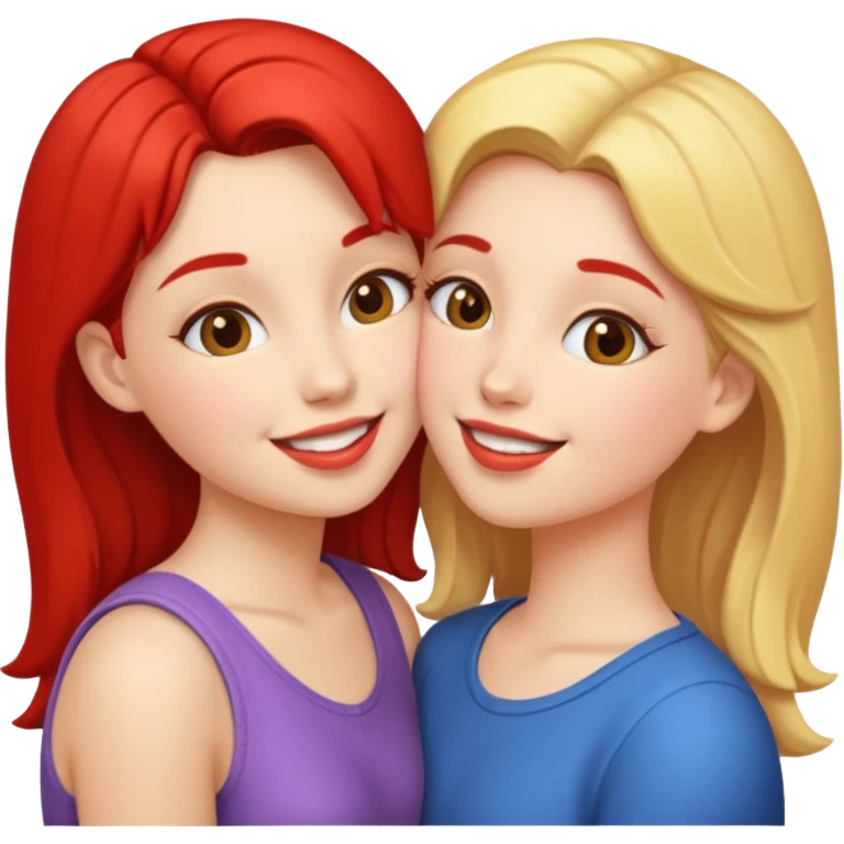 two girls kissing emoji