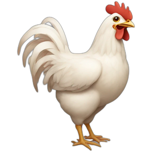 chicken but it has too many teeth it cannot fly emoji