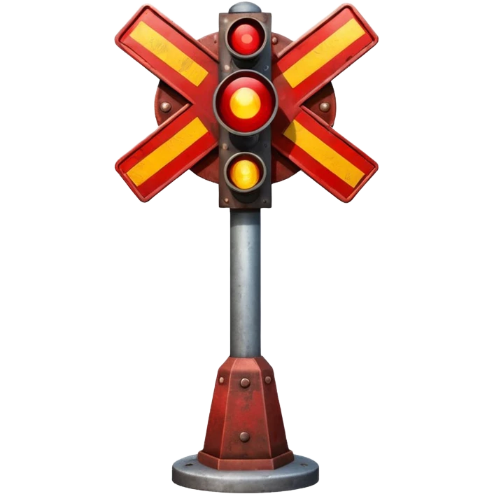Railroad crossing light emoji