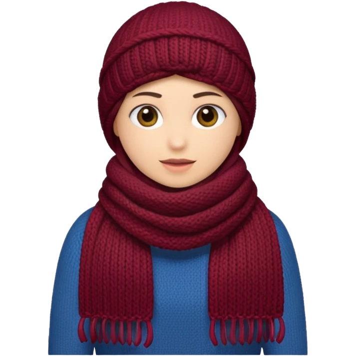 Burgundy scarf emoji