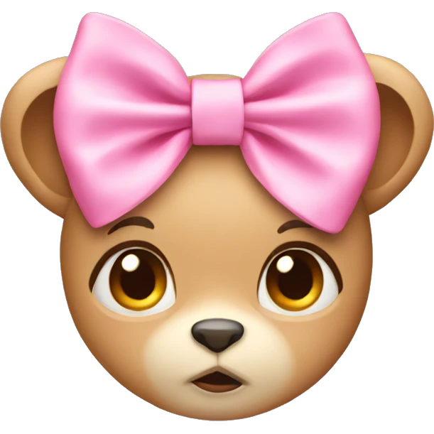 Dear with pink bow emoji