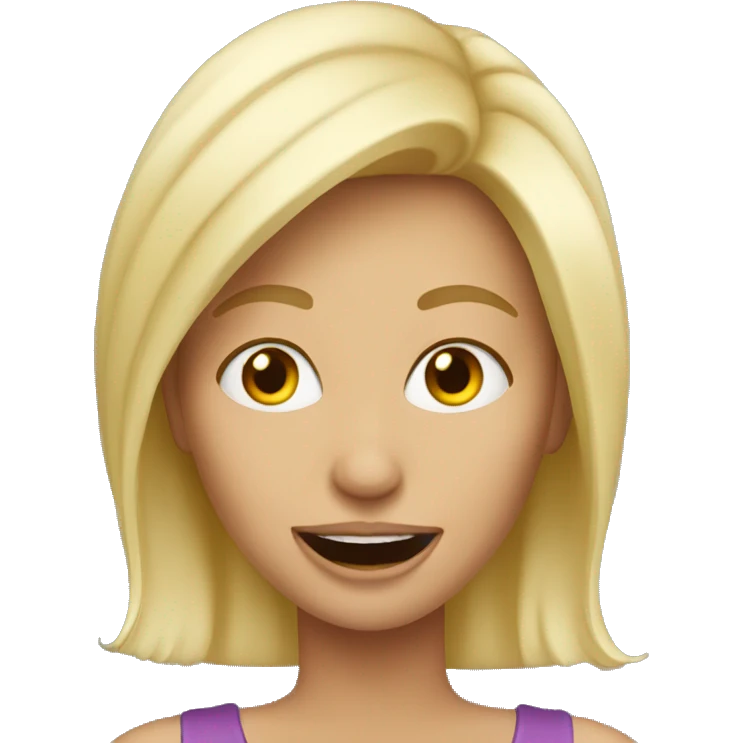 Crazy blonde lady  emoji