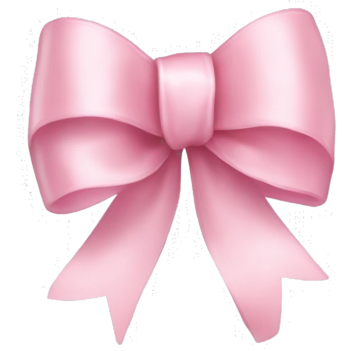 light pink ribbon bow emoji