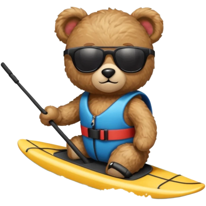 Teddy bear water skiing  emoji