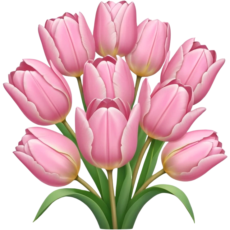 light pink tulip bouquet emoji