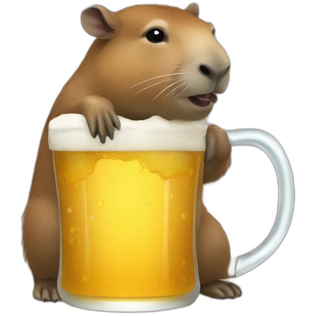 capybara drinking beer emoji