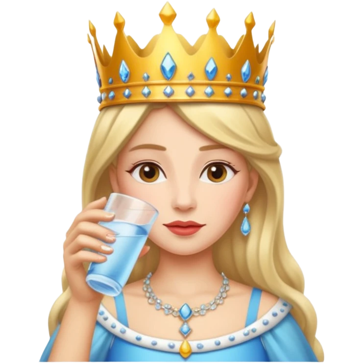 Drinking water queen emoji