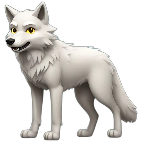 Cool wolf emoji