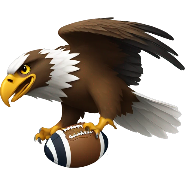 Eagle with a rugby ball emoji