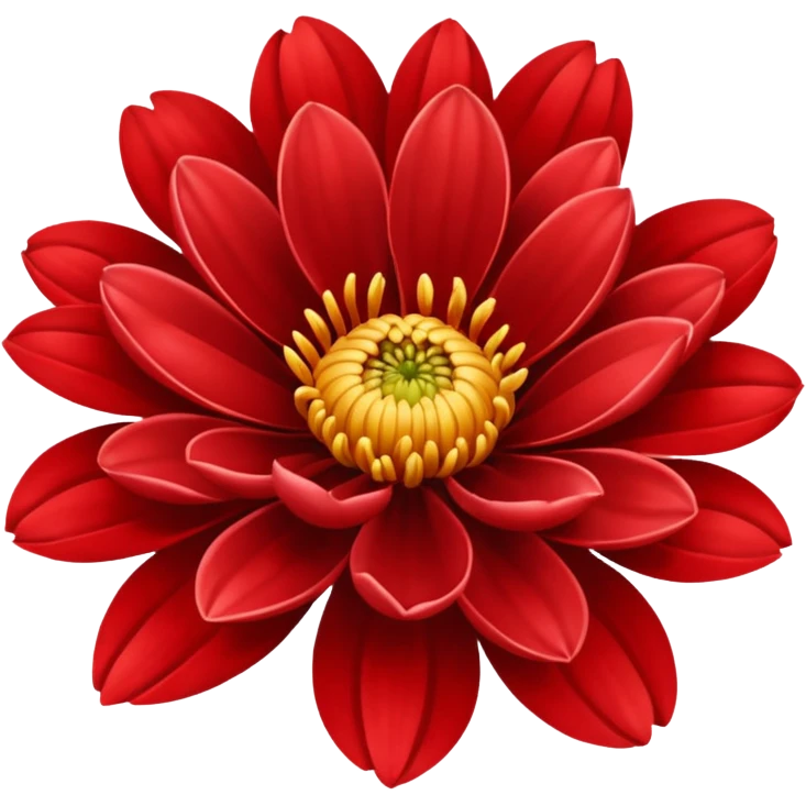 chrysanthemum flower red tattoo without the middle yellow emoji