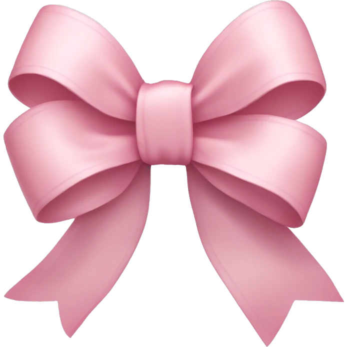 Pale pink ribbon bow emoji