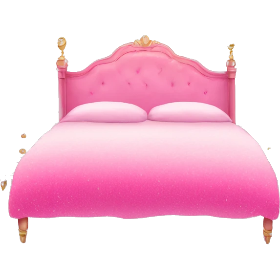 Pink ombre bed with glitter and chandelier  emoji