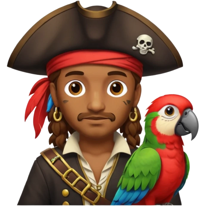 pirate and parrot emoji