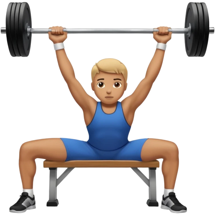 gym press de banca acostado con barra emoji