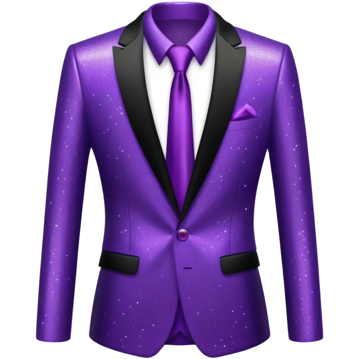 Purple Glitter suit emoji