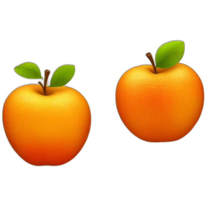 apple and orange emoji