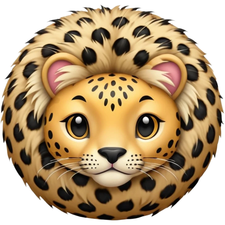 leopard print fur ball emoji