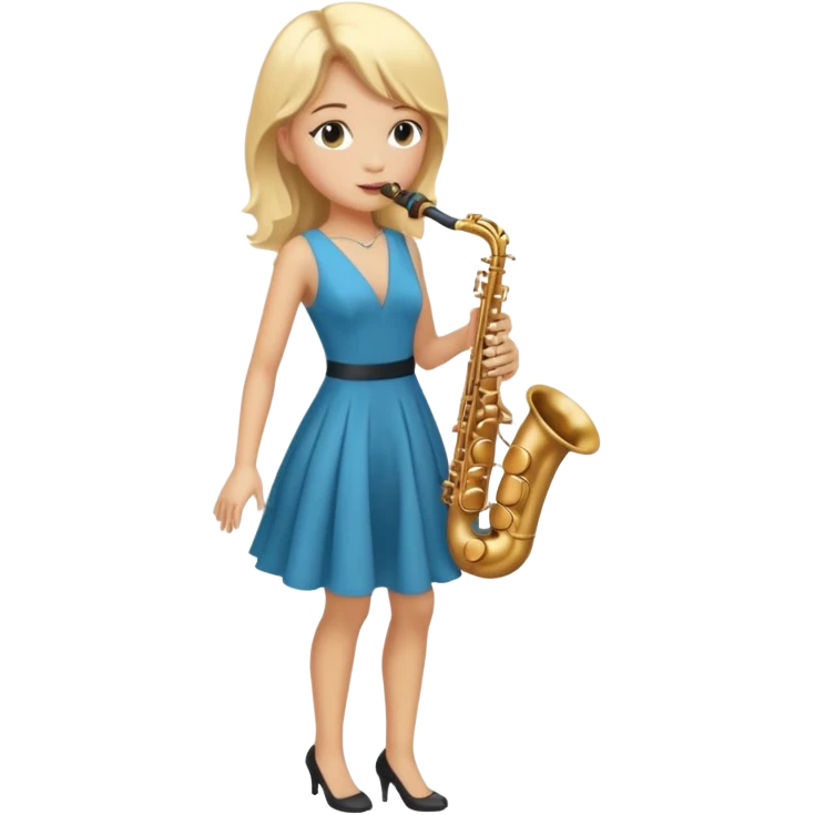 girl playing saxophone full body emoji