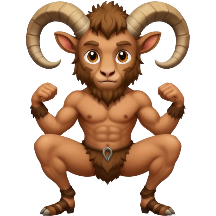 a satyr with goat legs emoji