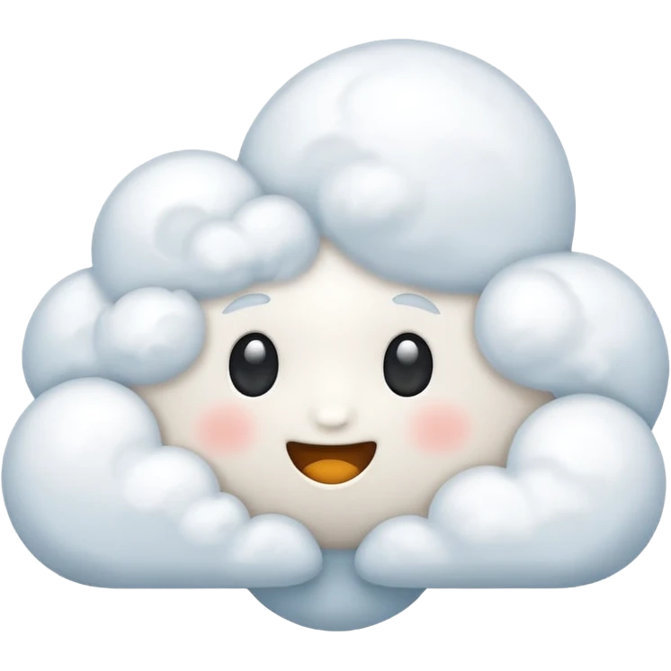 clear cloud, just cloud emoji