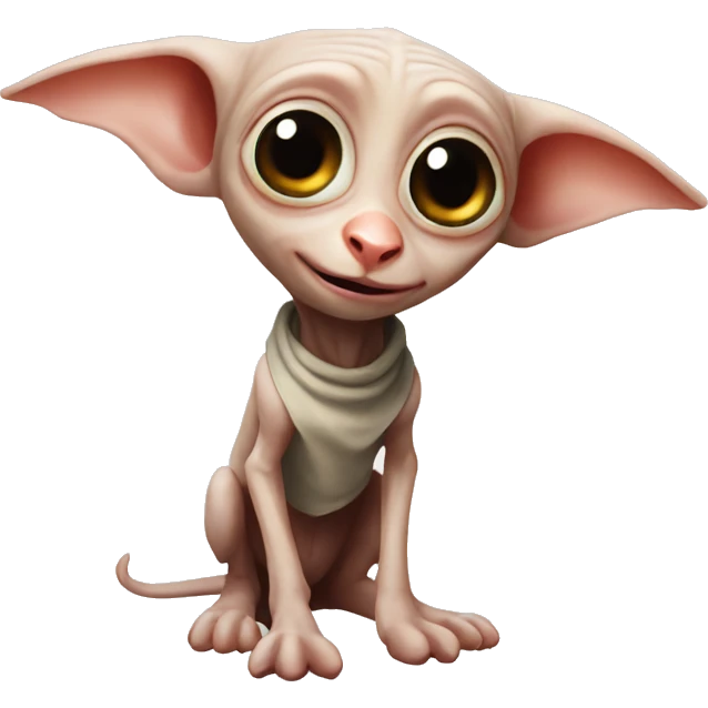 Cute Dobby with sock emoji