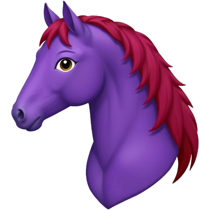 Purple horse wearing red sweater

 emoji