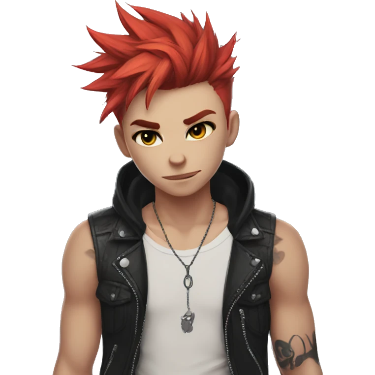 Cute Edgy Attractive Punk Catboy emoji