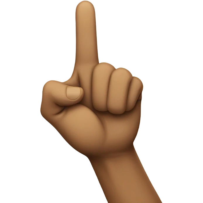 Pointing peace sign emoji