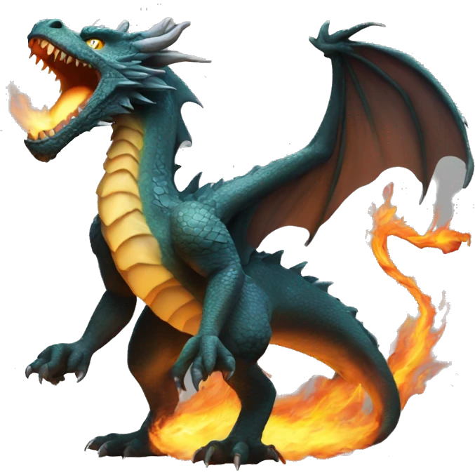 The dragon that breathes fire emoji