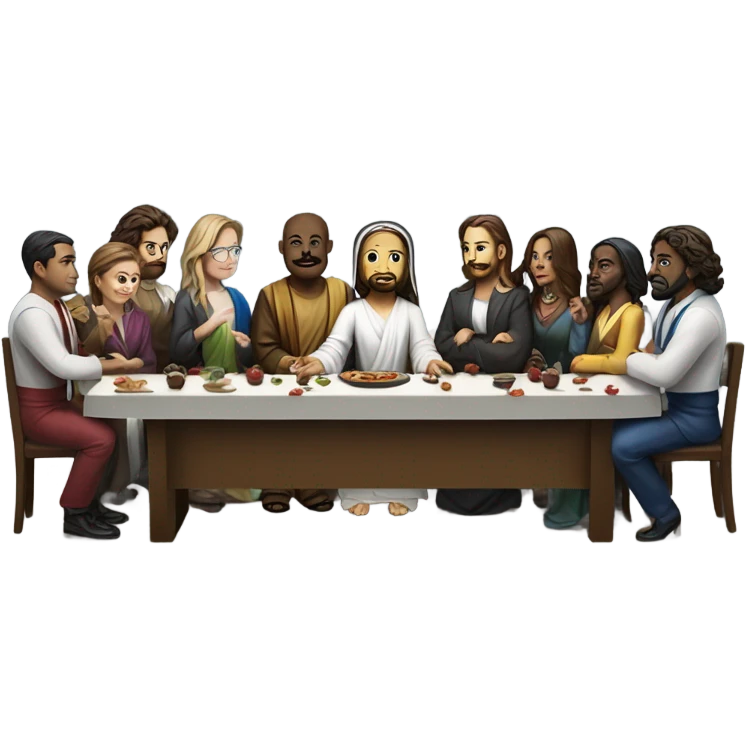 the last supper in a modern office emoji