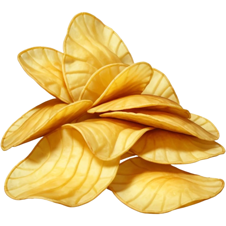 Create a Potato chips emoji in IOS style with transparent background that is 1024 x 1024 emoji