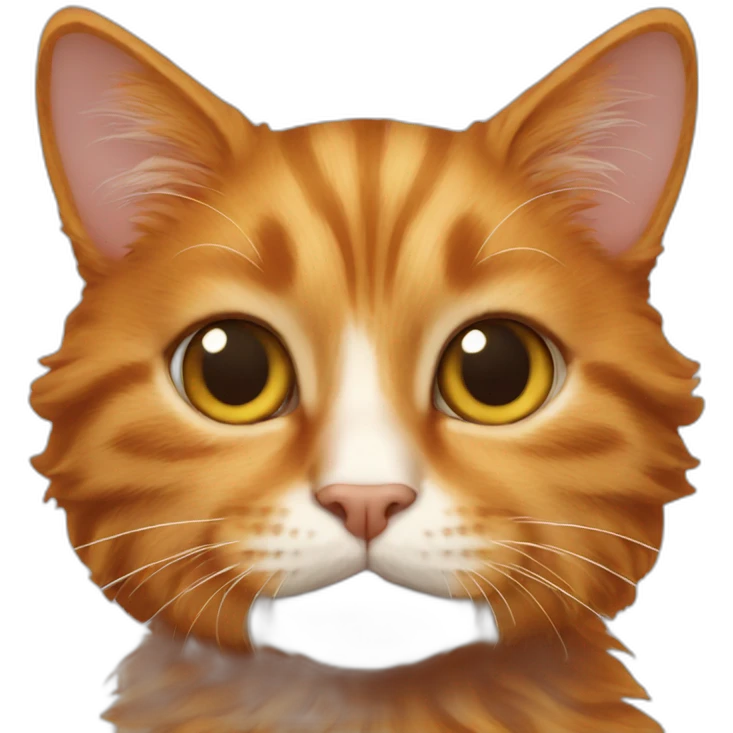 ginger cat with curly hair emoji
