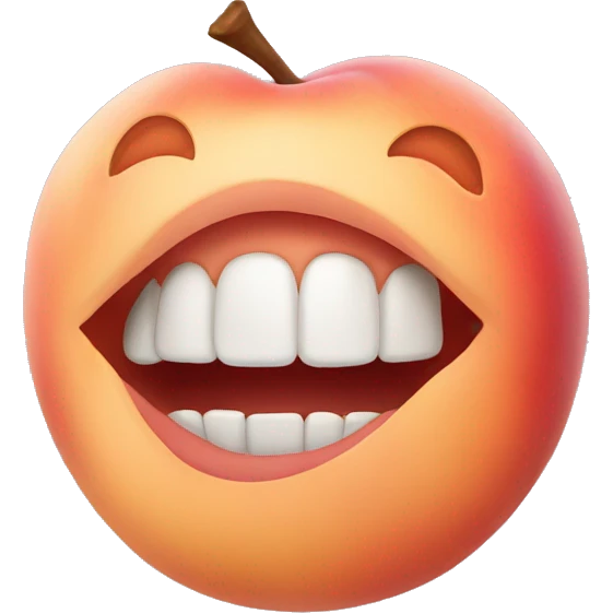 Mouth peach  emoji