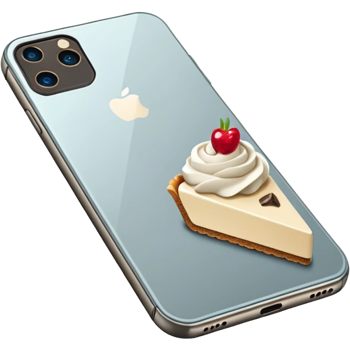 Dessert Titanium iPhone 16 back view, high resolution model  emoji