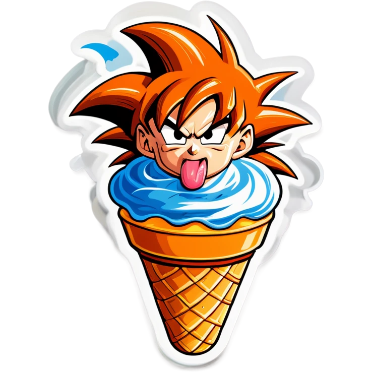 Goku licking a gelato  emoji