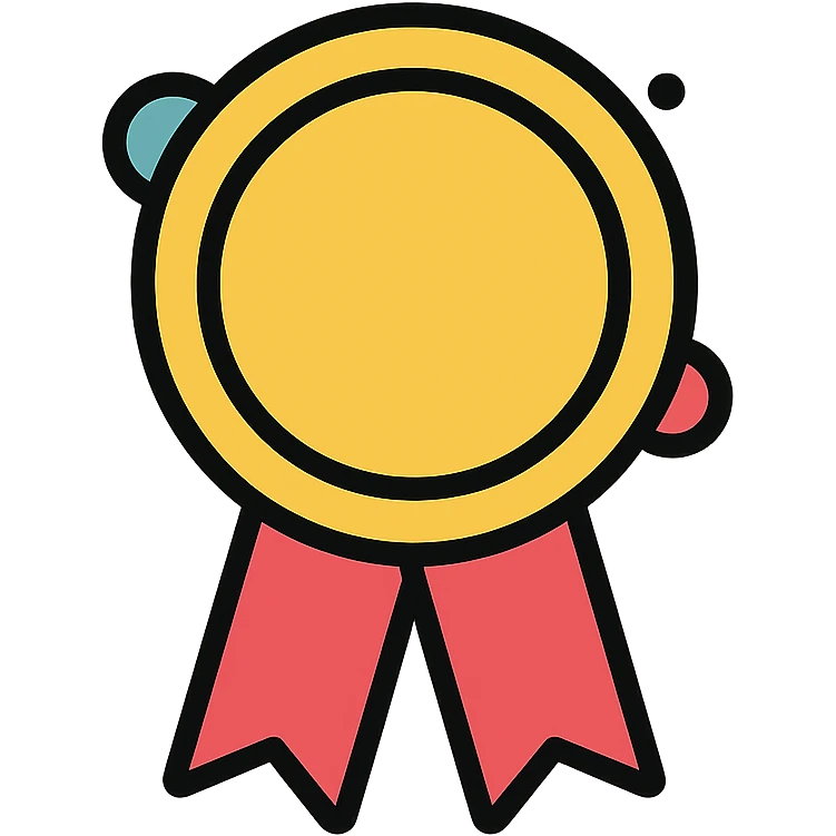 gold honorable mention emblem with subtle colorful accents, elegant minimalist flat design, award badge style, 2D flat vector, trending icon look, soft shadows, no text, isolated on white background, commercial use emoji