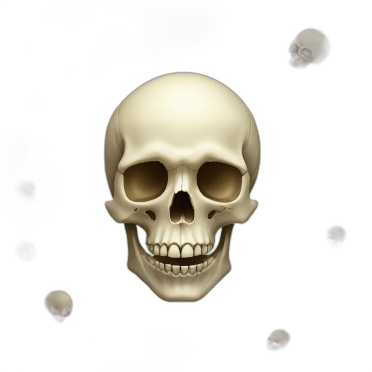 Skull with Momento Mori around it emoji