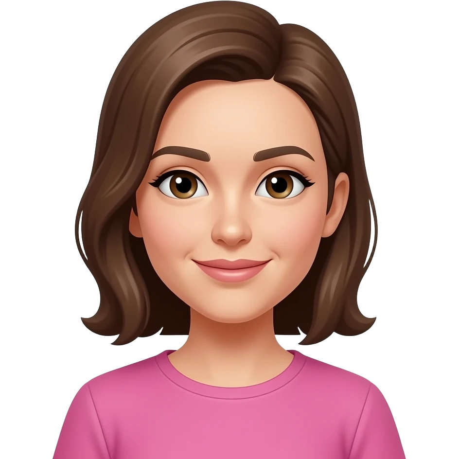 woman with face close up wearing pink clothes emoji