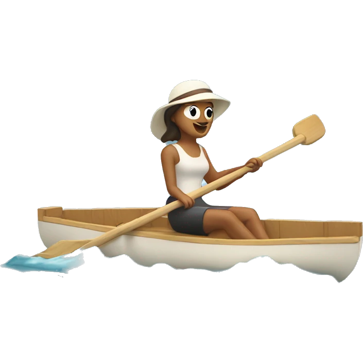Brie cheese rowing a boat emoji