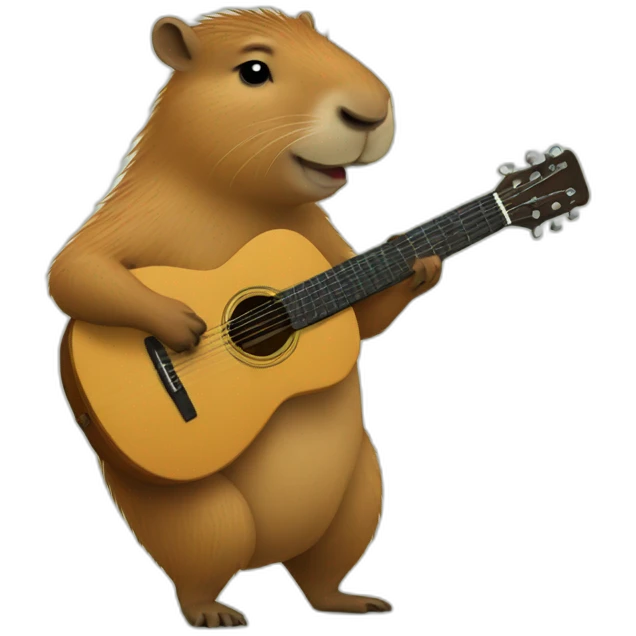 capybara playing guitar emoji