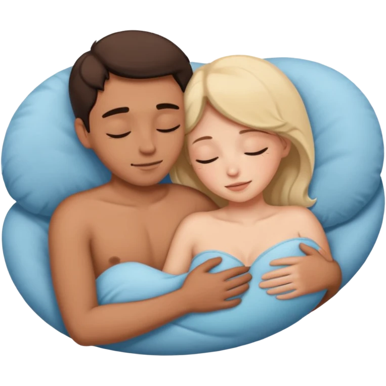 Naked spooning emoji