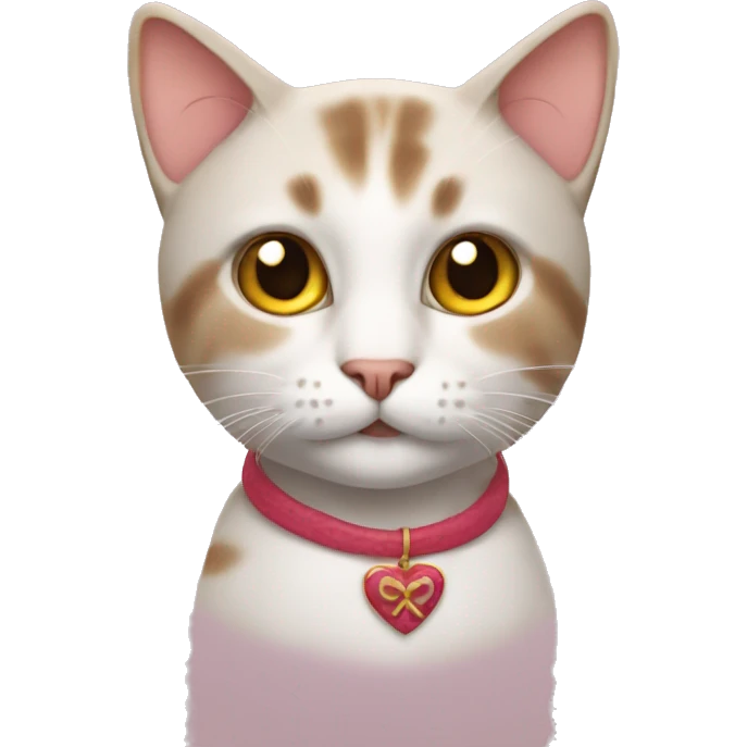 Cat wearing a chri emoji