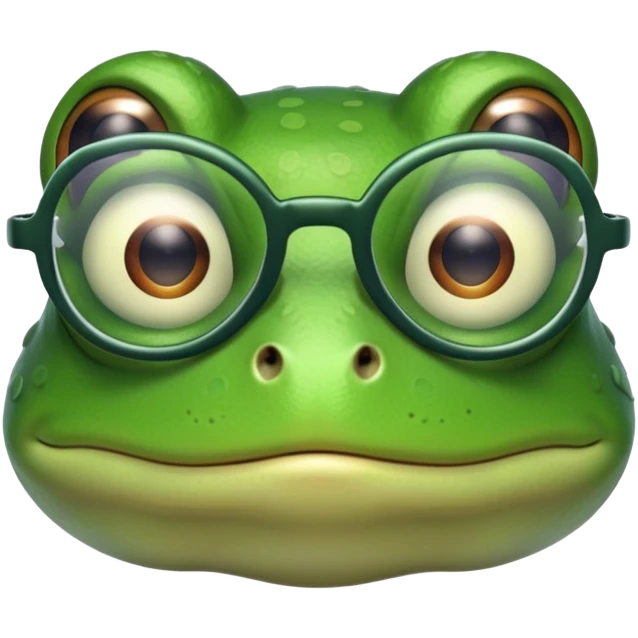 Frog glasses emoji