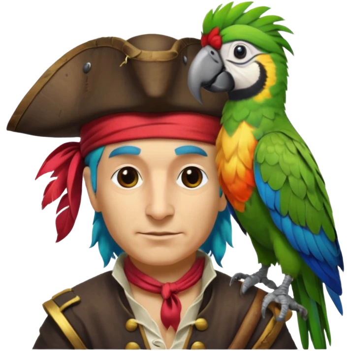 pirate and parrot emoji