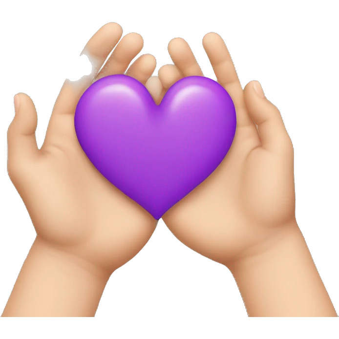 Half heart shape by fingers emoji