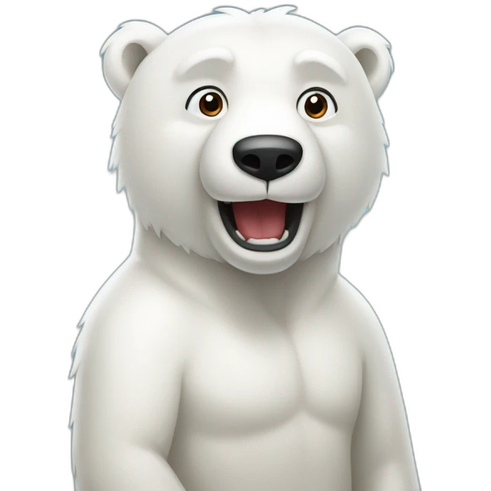 polar bear working emoji