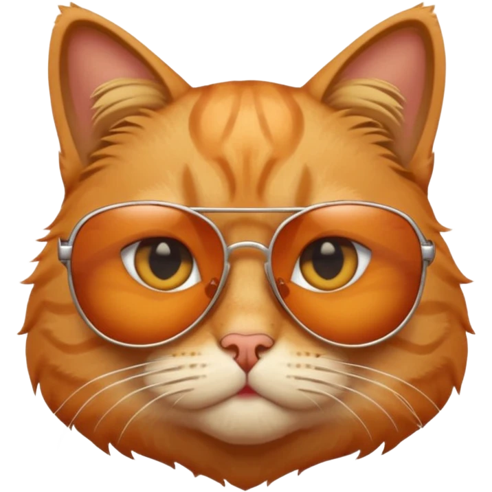 Cat wearing sunglasses e con il broncio emoji